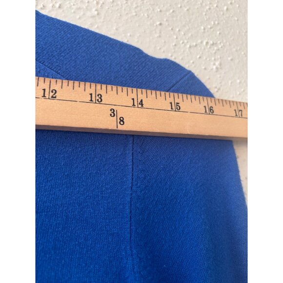 Zara Blue Long Sleeve Sweater Button Cuff Size M - Picture 6 of 9